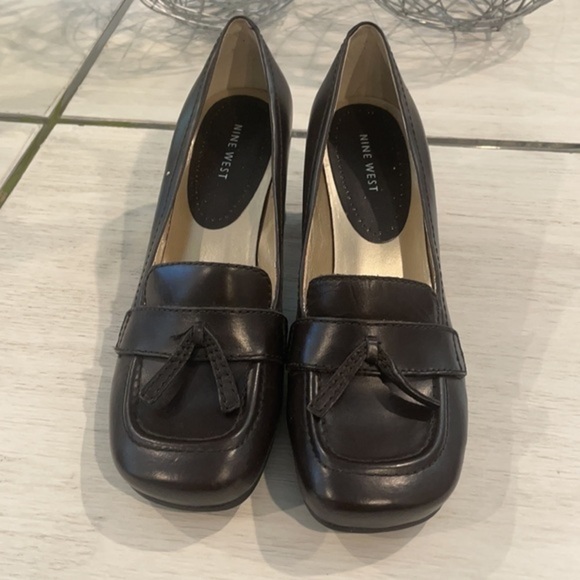 Vintage square toe chunky heel Nine - Picture 2 of 10